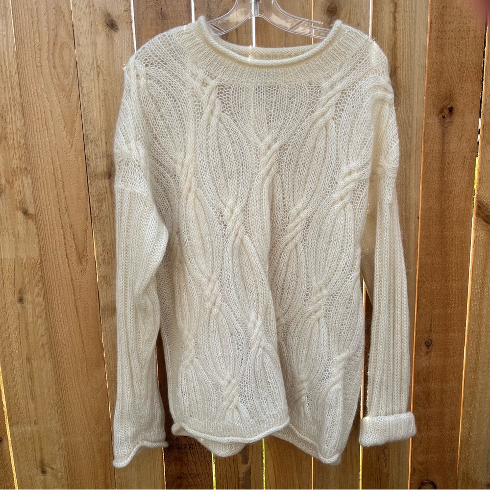 Cristina Vintage Knit Sweater Mohair blend Size Oversized Small
